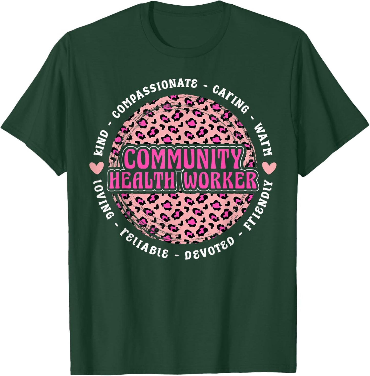 Community Health Worker Leopard T-Shirt - T-Shirt | Forest