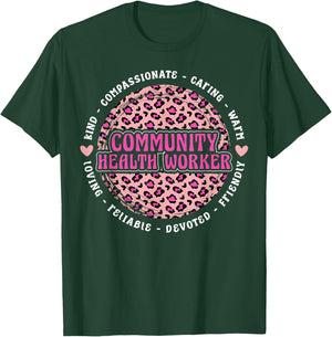 Community Health Worker Leopard T-Shirt - T-Shirt | Forest