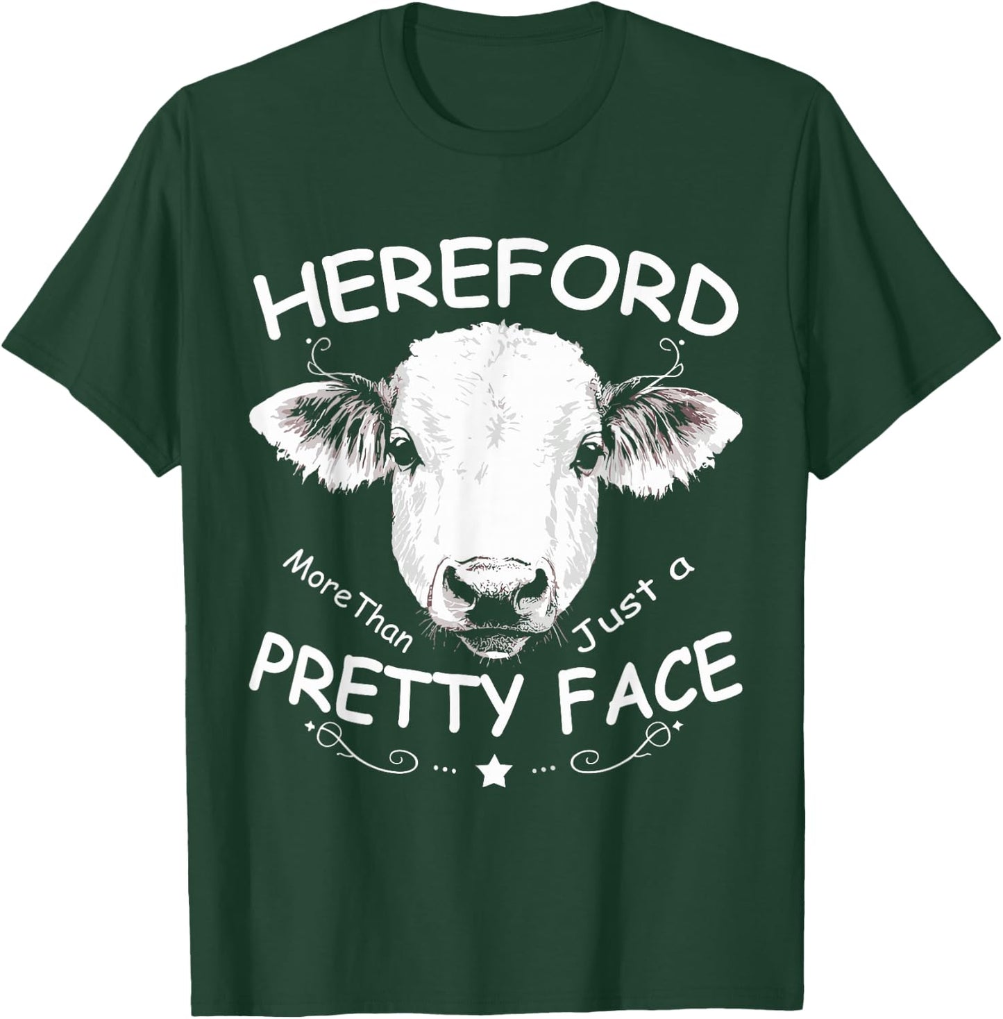 Funny Hereford Cow Farmer Hereford Rencher Cattle Bull Beef T-Shirt - T-Shirt | Forest