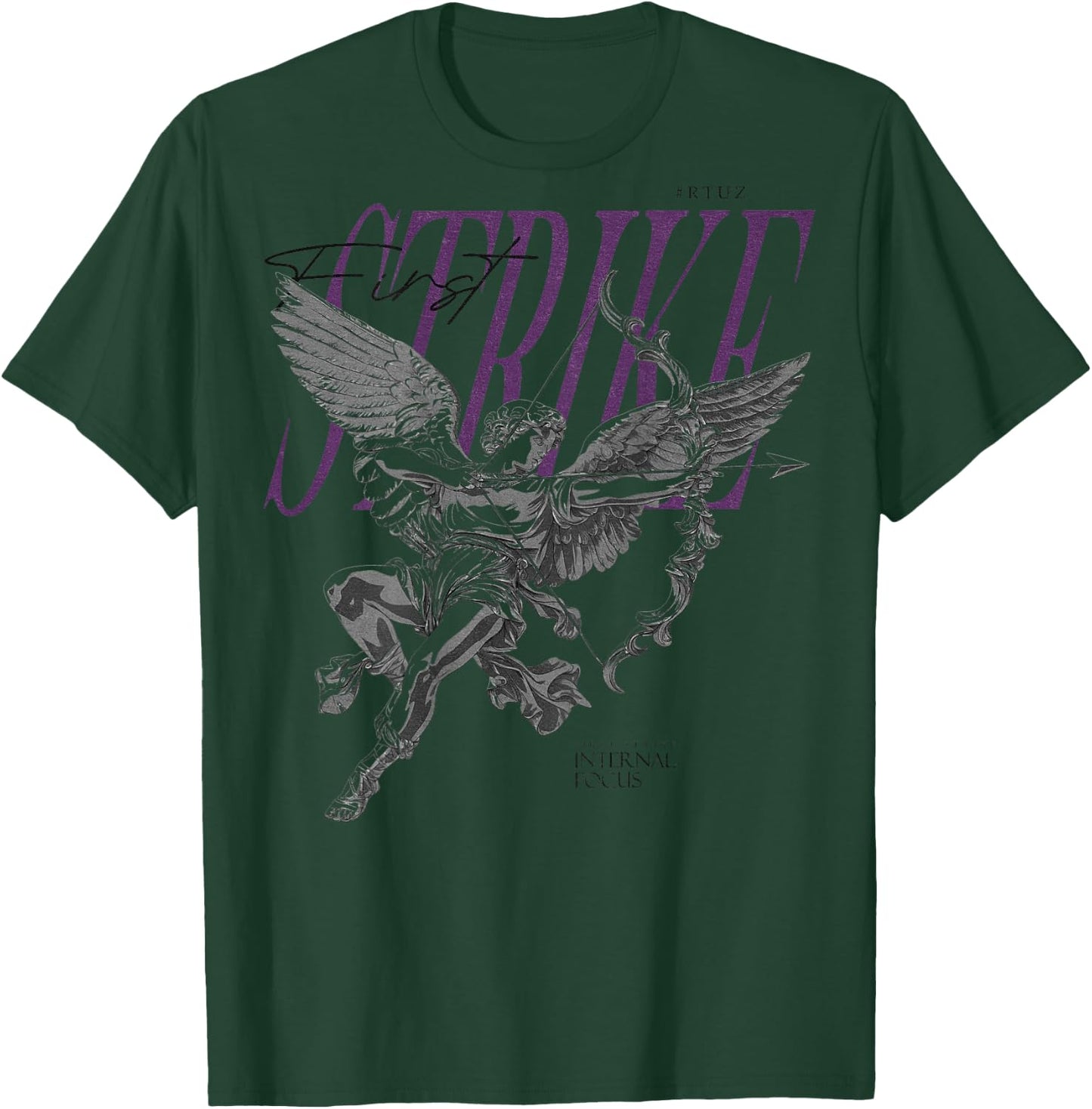 Hip Hop Angel Vintage Edgy Y2K Backprint Streetwear Angel T-Shirt - T-Shirt | Forest