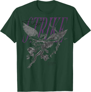 Hip Hop Angel Vintage Edgy Y2K Backprint Streetwear Angel T-Shirt - T-Shirt | Forest