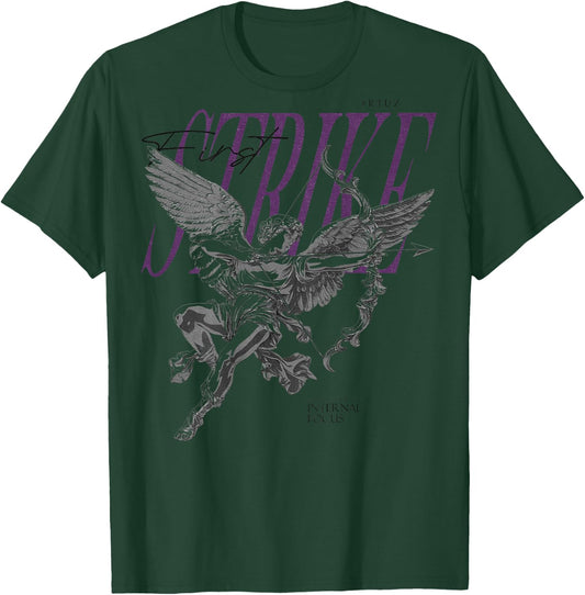 Hip Hop Angel Vintage Edgy Y2K Backprint Streetwear Angel T-Shirt - T-Shirt | Forest