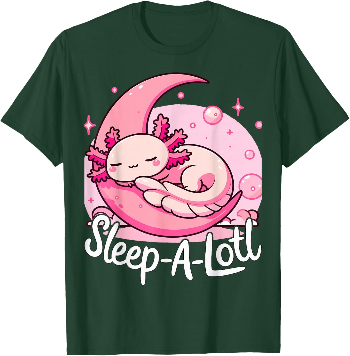 Sleep-A-Lotl Axoltol Sleaping T-Shirt - T-Shirt | Forest