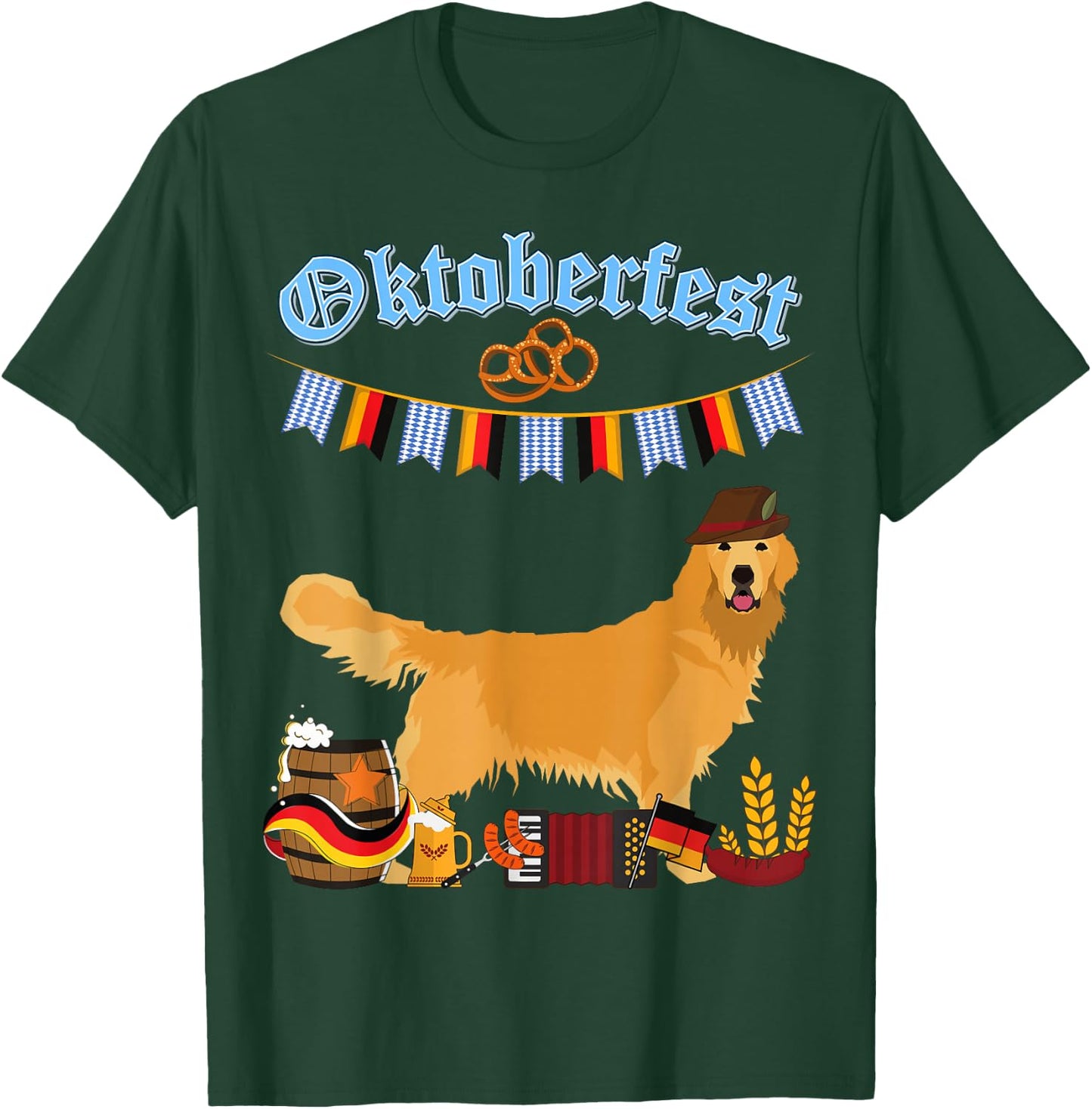 Golden Retriever Oktoberfest T-Shirt - T-Shirt | Forest