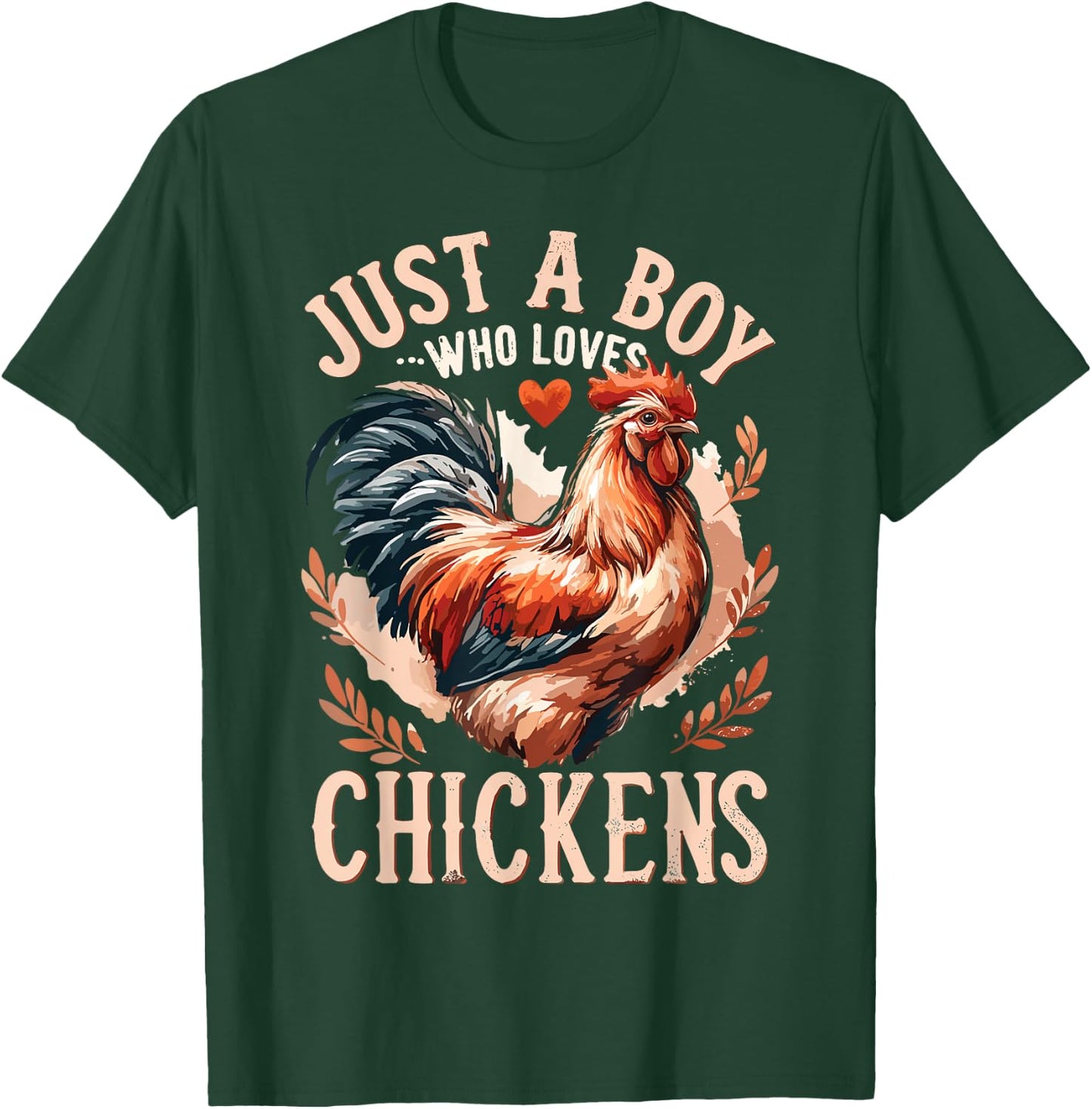 Chicken Lover Farmer Hen Farming Chicken Kids T-Shirt - T-Shirt | Forest