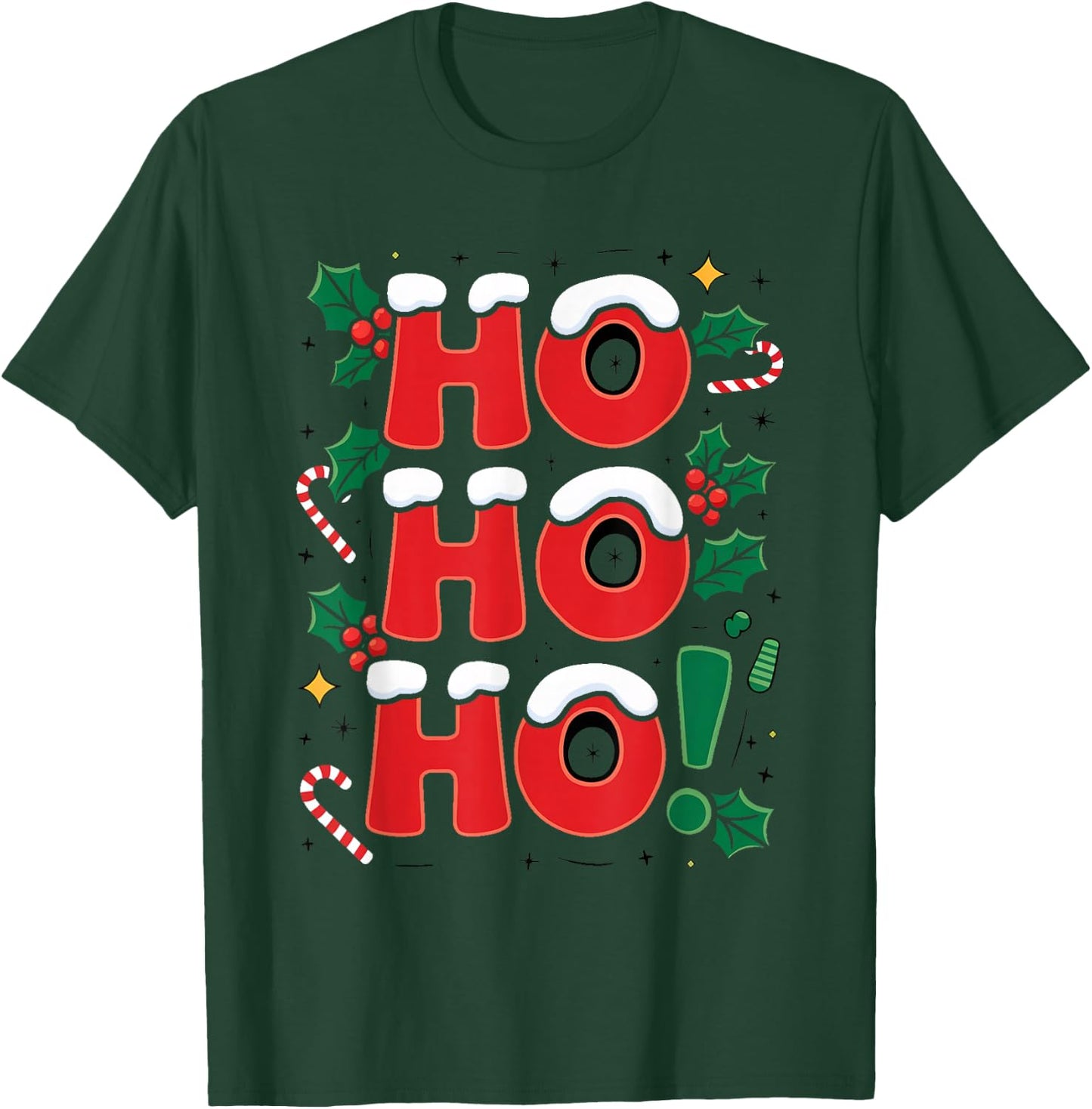 Happy "Ho Ho Ho" to Celebrate Christmas , Black, S T-Shirt - T-Shirt | Forest