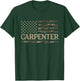 Camo Carpenter Camourflage USA Flag Fathers Day T-Shirt - T-Shirt | Forest