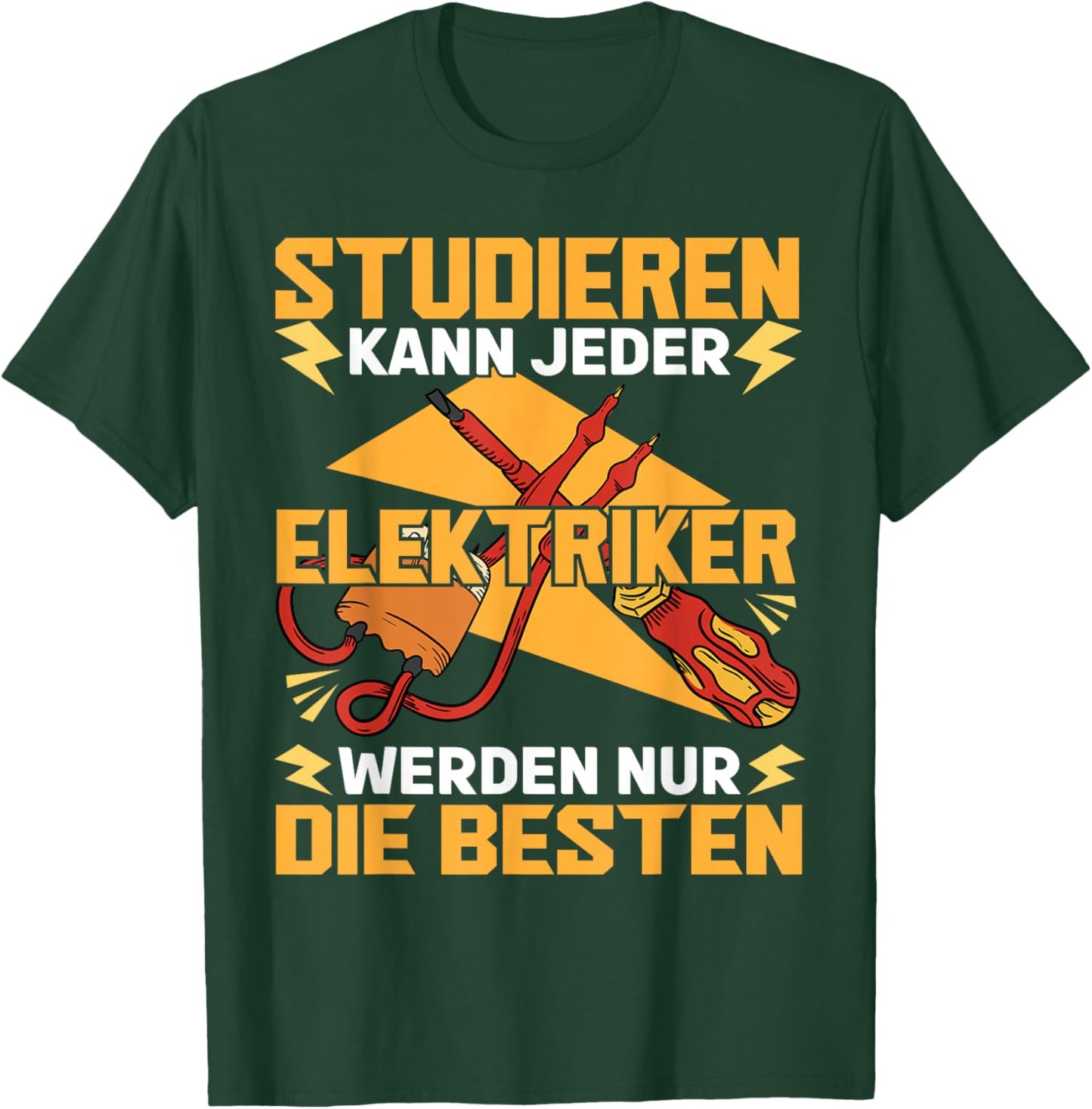 Electrician Electricians Study Can Any , black T-Shirt - T-Shirt | Forest