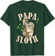 Papa Sloth Animal Lover Grandpa Sloth Papa T-Shirt - T-Shirt | Forest