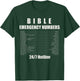 Bible Emergency Numbers T-Shirt - T-Shirt | Forest