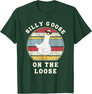 Embarrassing Silly Goose On The Loose Goose Costume Memes T-Shirt - T-Shirt | Forest