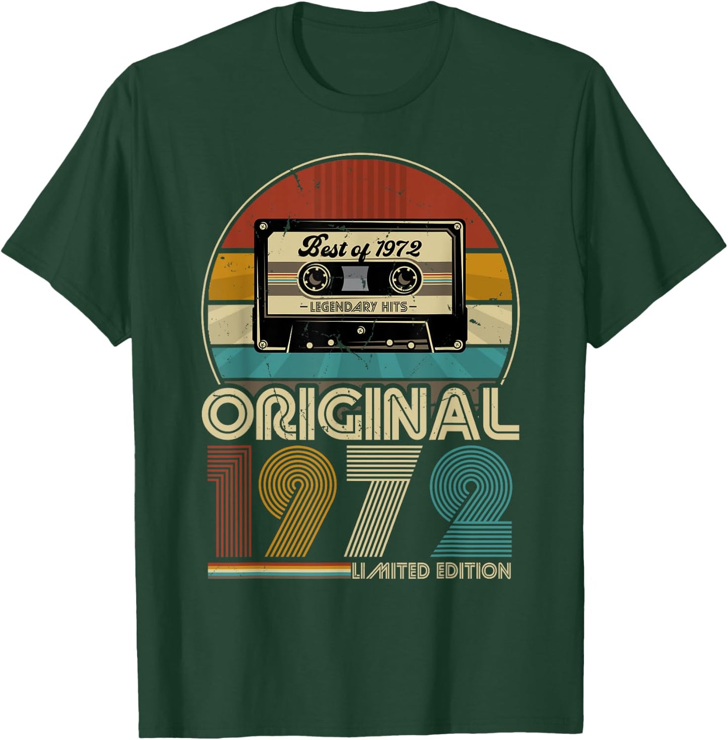 1972 Vintage 50. Geburtstag Retro Vintage Männer Frauen T-Shirt - T-Shirt | Forest