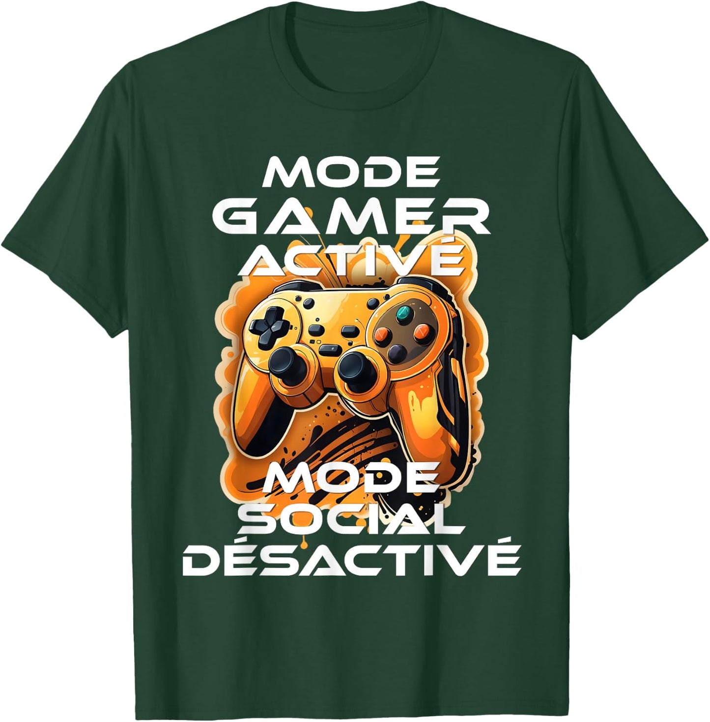 Gamer geek addicted video games teen console gaming humorous , Black, S T-Shirt - T-Shirt | Forest