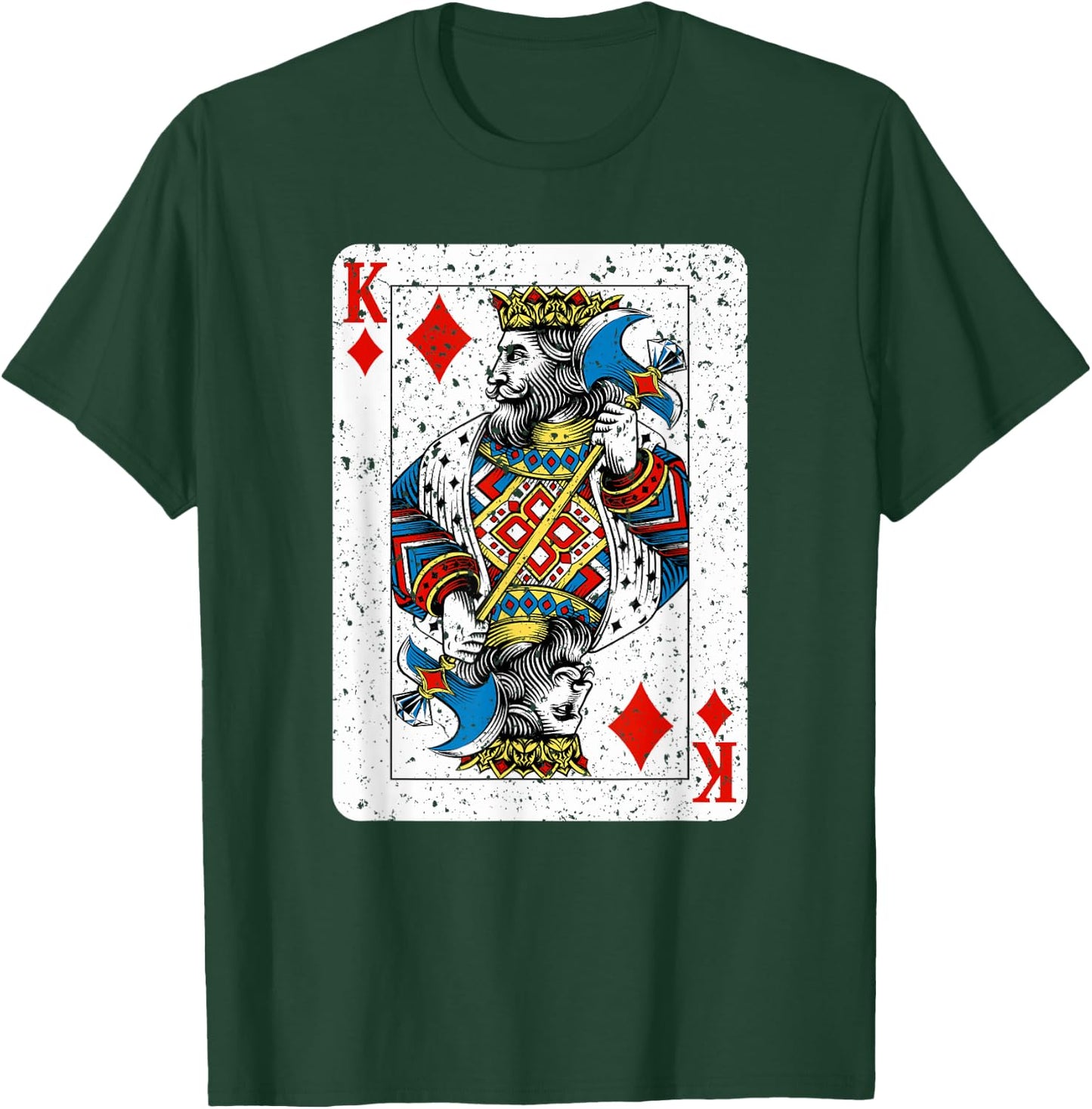 King of Diamonds Deck of Playing Cards Vintage Retro Style T-Shirt - T-Shirt | Forest