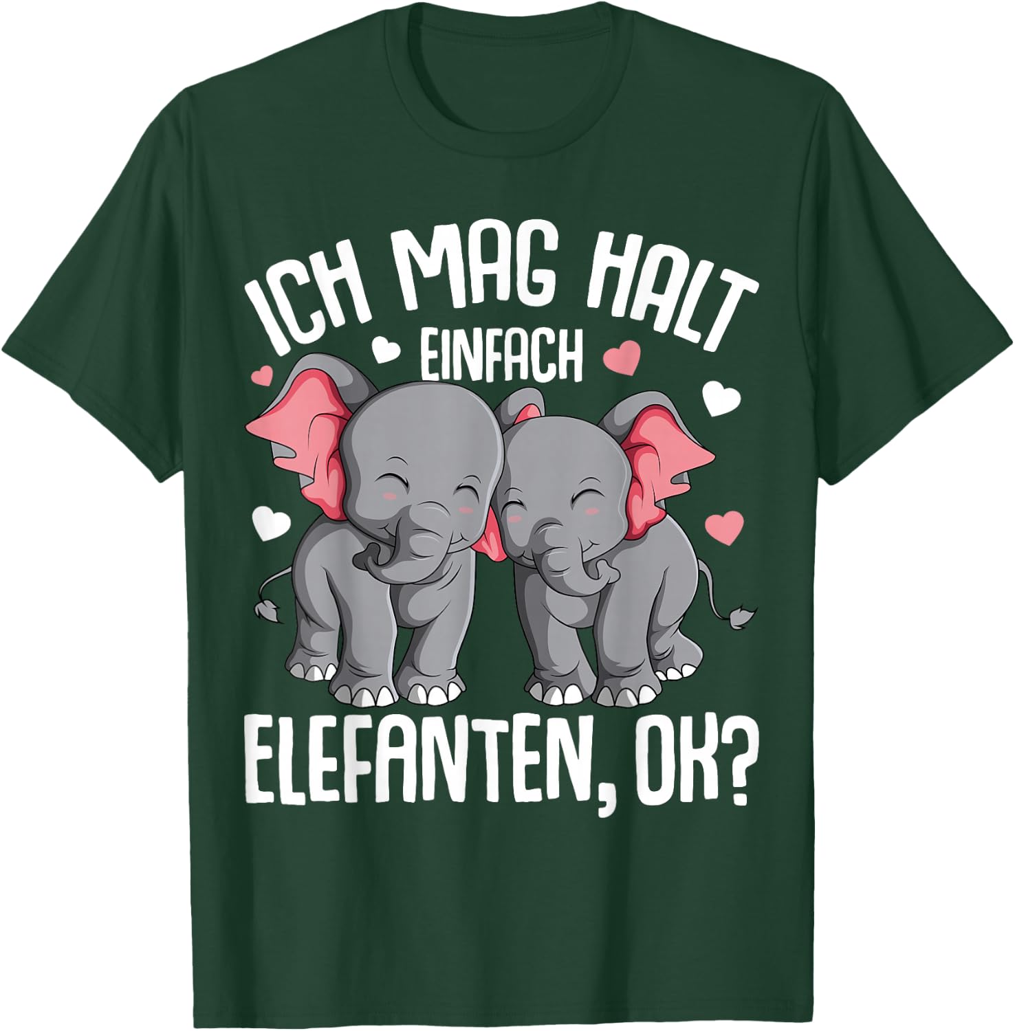 Ich mag halt Elefanten Damen Kinder T-Shirt - T-Shirt | Forest