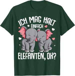 Ich mag halt Elefanten Damen Kinder T-Shirt - T-Shirt | Forest