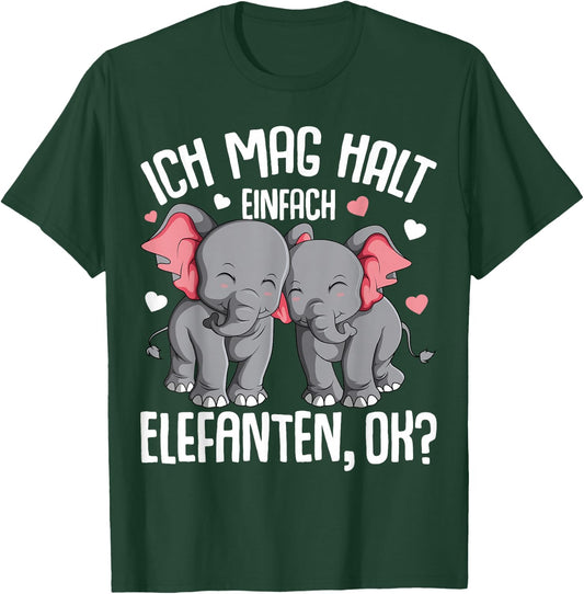 Ich mag halt Elefanten Damen Kinder T-Shirt - T-Shirt | Forest