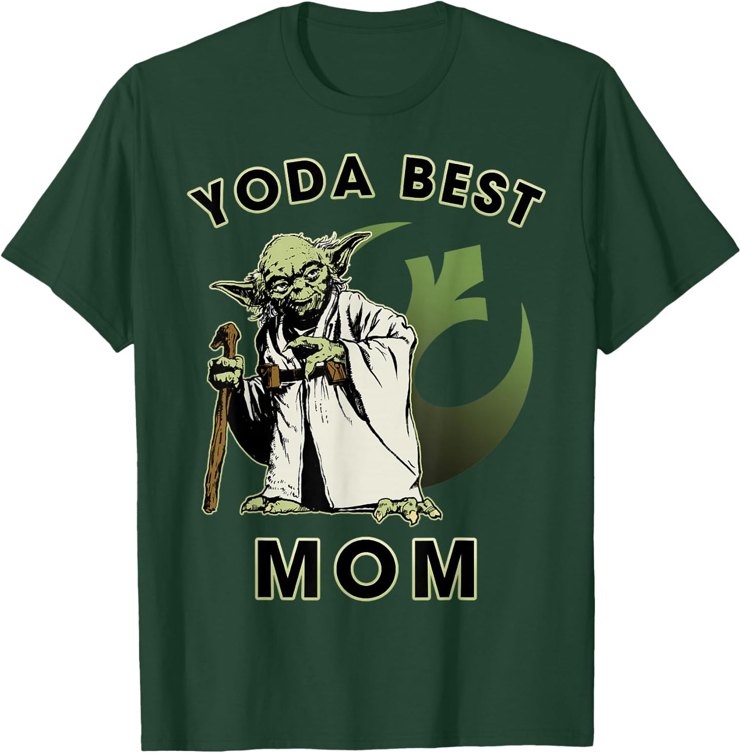 Star Wars Yoda Best Mom Rebel Logo T-Shirt - T-Shirt | Forest
