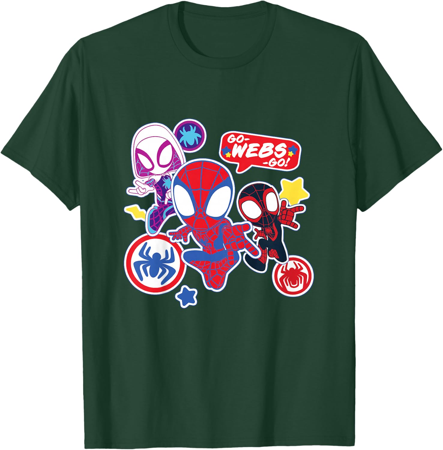 Kinder Marvel Spidey and His Amazing Friends Go-Webs-Go Boys T-Shirt - T-Shirt | Forest
