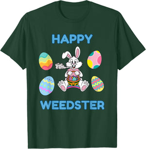 Funny Easter 4/20 Happy Weedster - Stoned Easter Bunny T-Shirt - T-Shirt | Forest