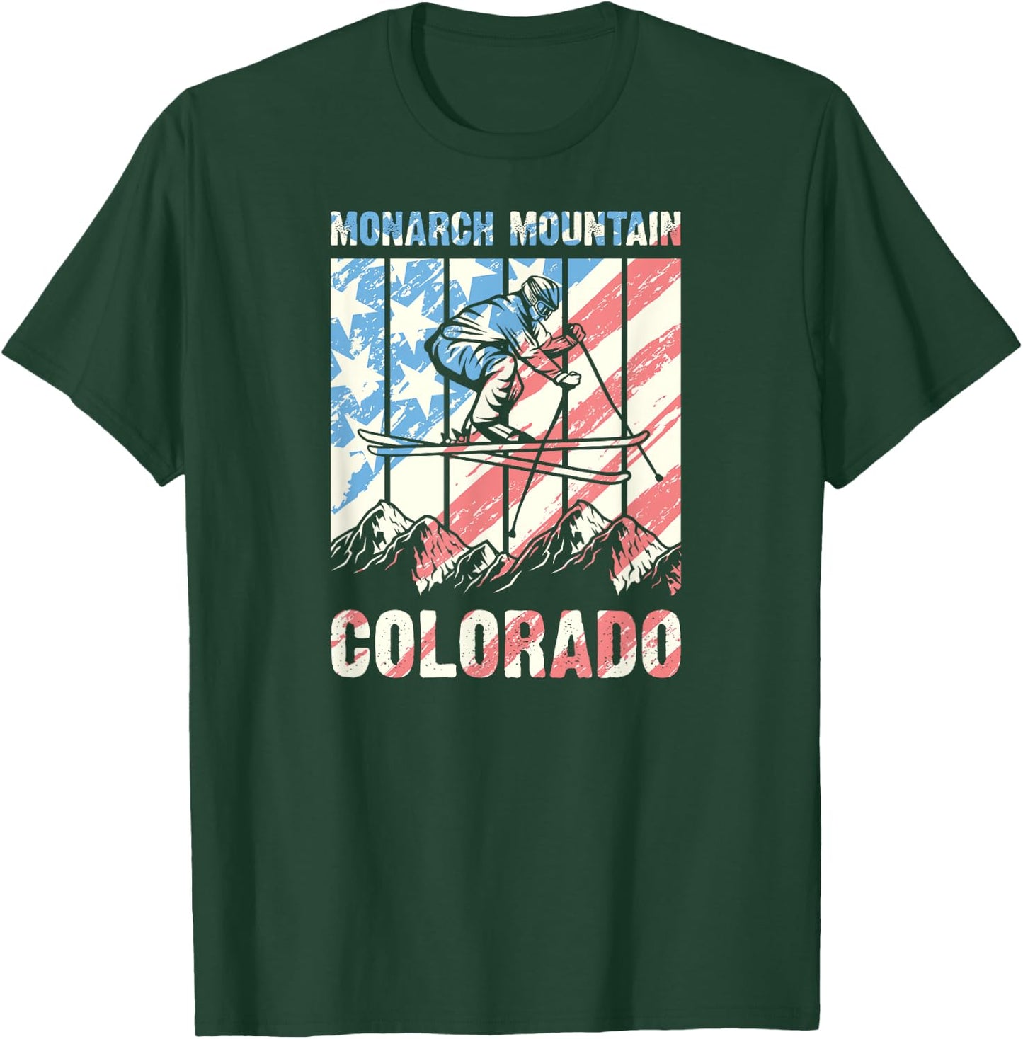 Matching Retro Mountain Skiing Loveland Monarch Mountain T-Shirt - T-Shirt | Forest