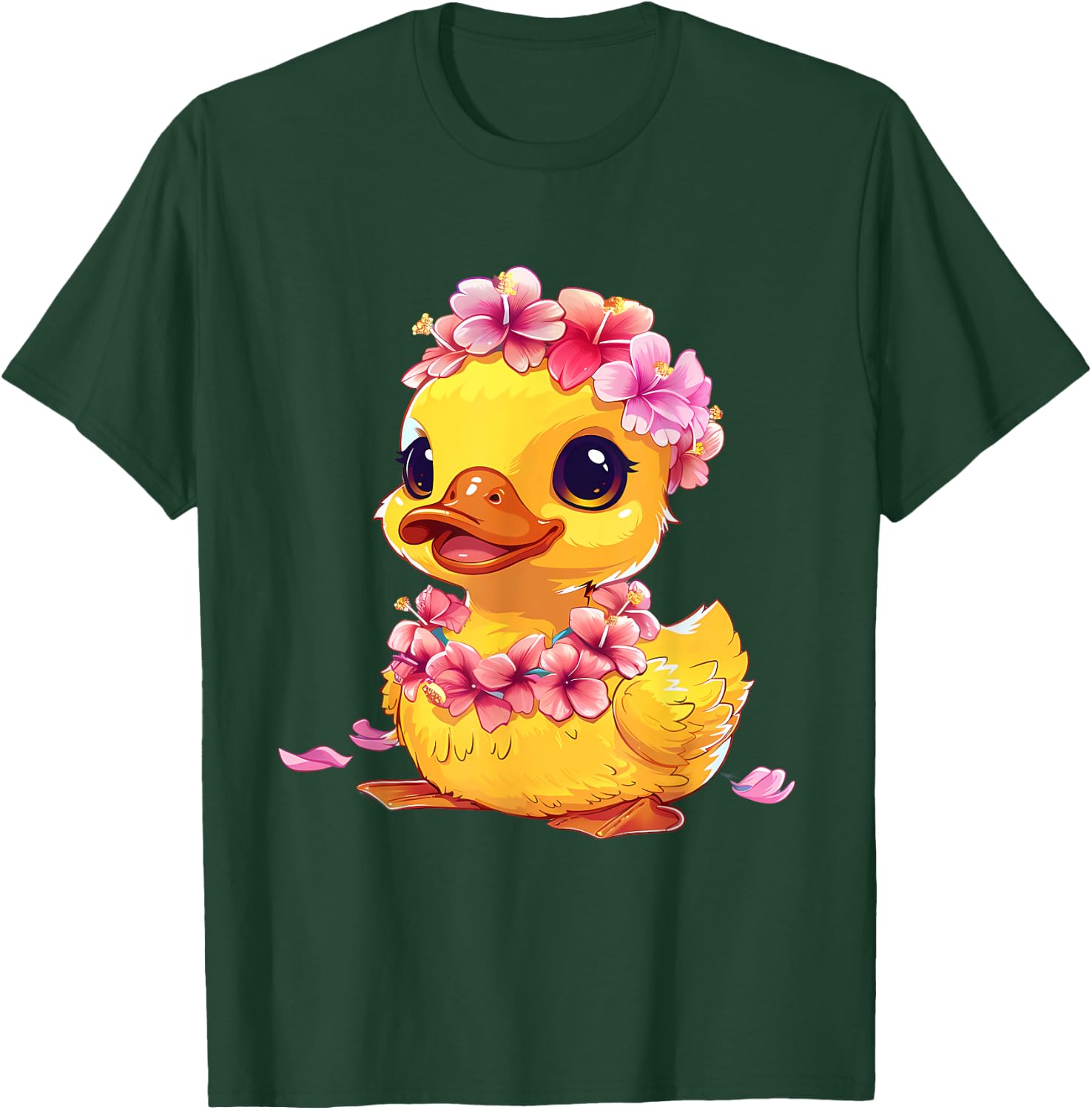 Rubber Duck Hawaiian Floral Hawaii Rubber Duck Lover T-Shirt - T-Shirt | Forest