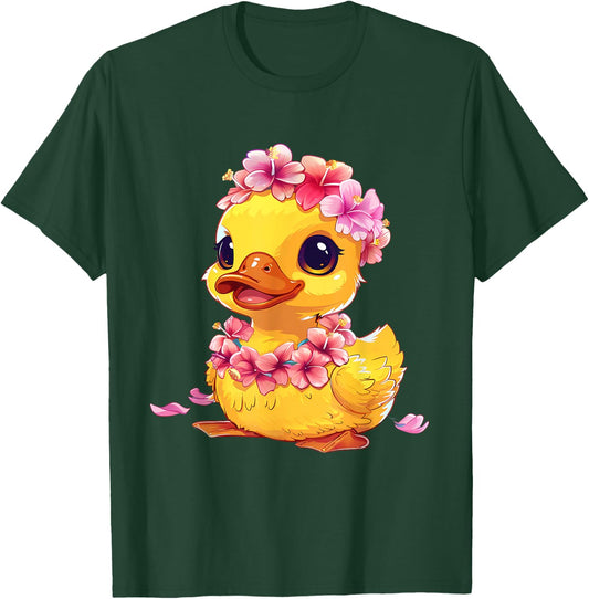 Rubber Duck Hawaiian Floral Hawaii Rubber Duck Lover T-Shirt - T-Shirt | Forest