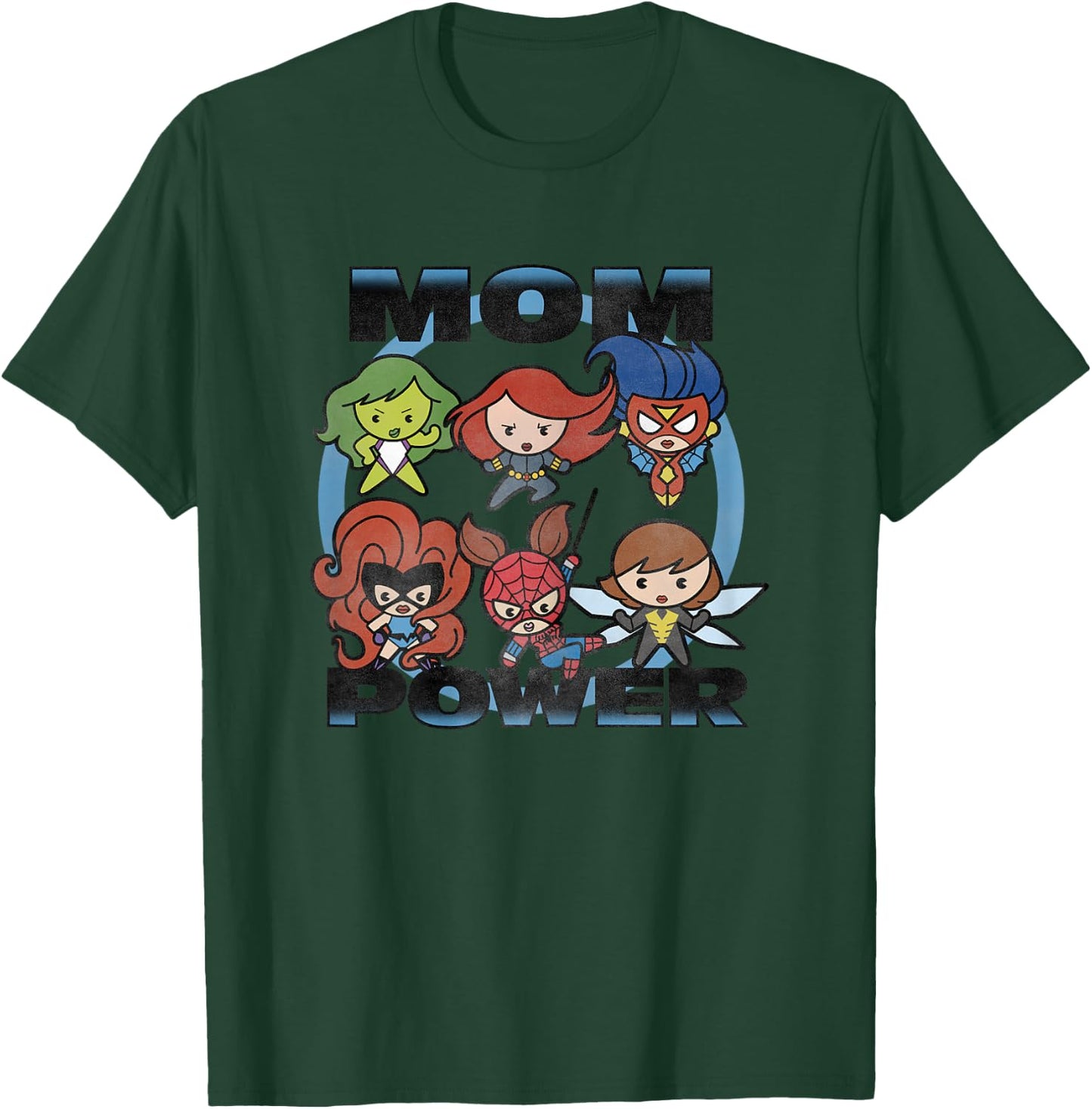 Marvel Avengers Mother's Day Mom Power Cartoon Chest Logo T-Shirt - T-Shirt | Forest