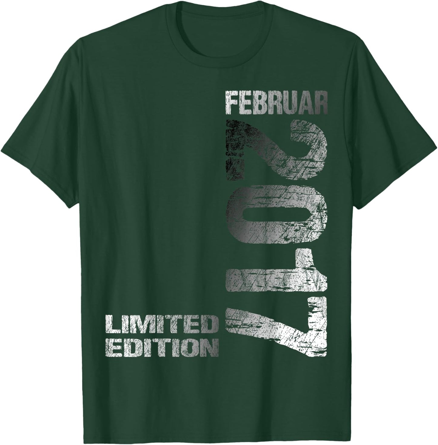 February 2017 Boy Girl 8th Birthday Limited Edition , black, S T-Shirt - T-Shirt | Forest
