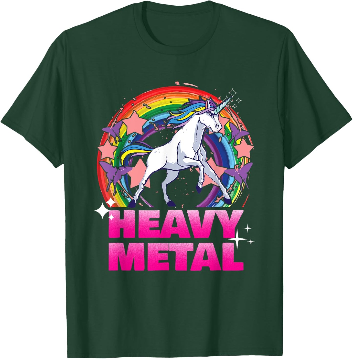 Unicorn Heavy Funny T-Shirt - T-Shirt | Forest