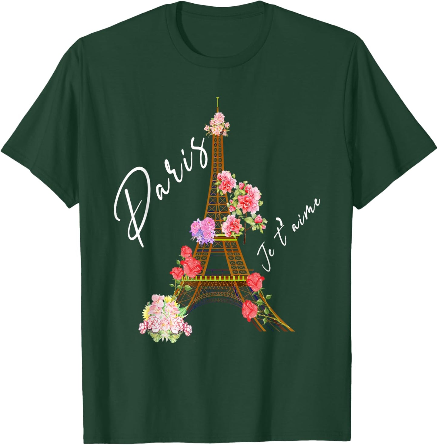 I Love Paris - Eiffel Tower France Souvenir Apparel T-Shirt - T-Shirt | Forest