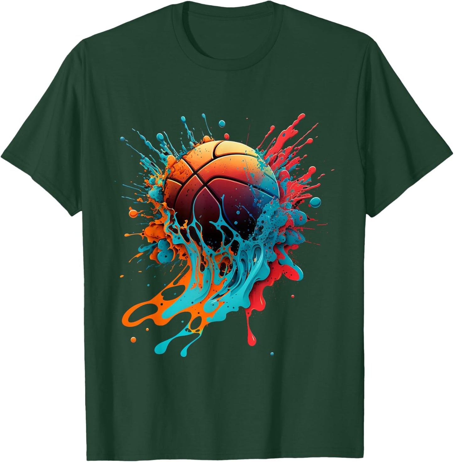 Basketball Splash Baller Basketball Player Team Player T-Shirt - T-Shirt | Forest