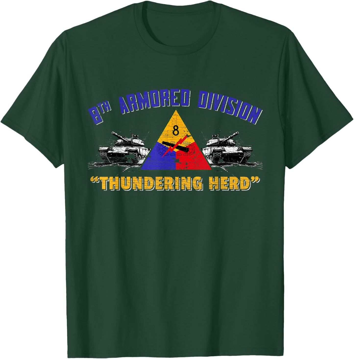 Veteran 8th Armored Division Iron Snake Vintage Gifts T-Shirt - T-Shirt | Forest