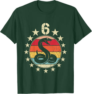 6. Geburtstag Schlange 6 Jahre alt Schlange Geburtstag Junge Mädchen T-Shirt - T-Shirt | Forest