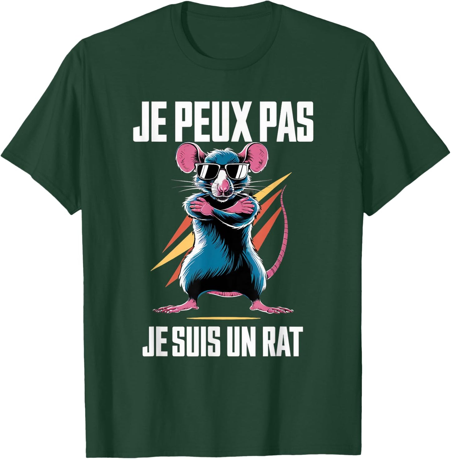 Rats Radin Humour Je Peux Pas Je Suis Un Rat , Black, S T-Shirt - T-Shirt | Forest