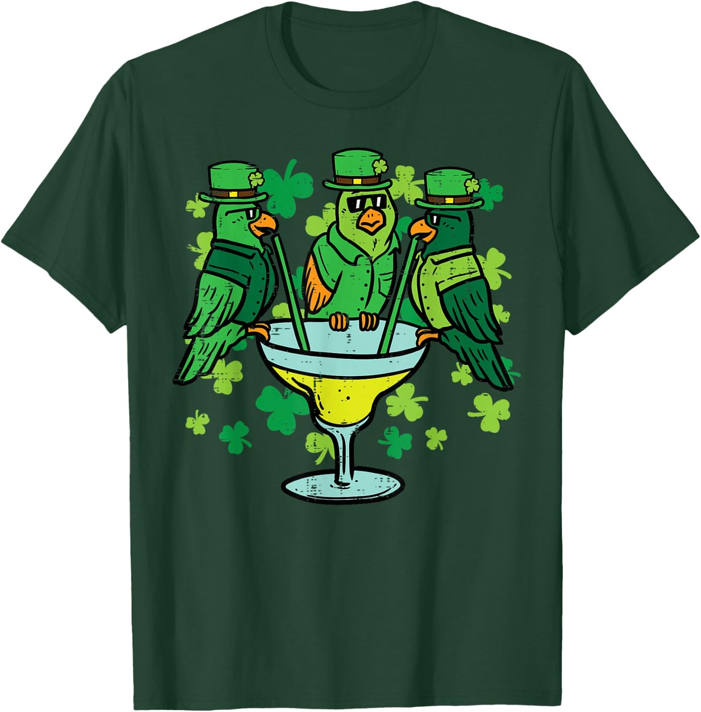 St Patricks Day Parrots Bird Saint Pattys Paddys Irish Women T-Shirt - T-Shirt | Forest