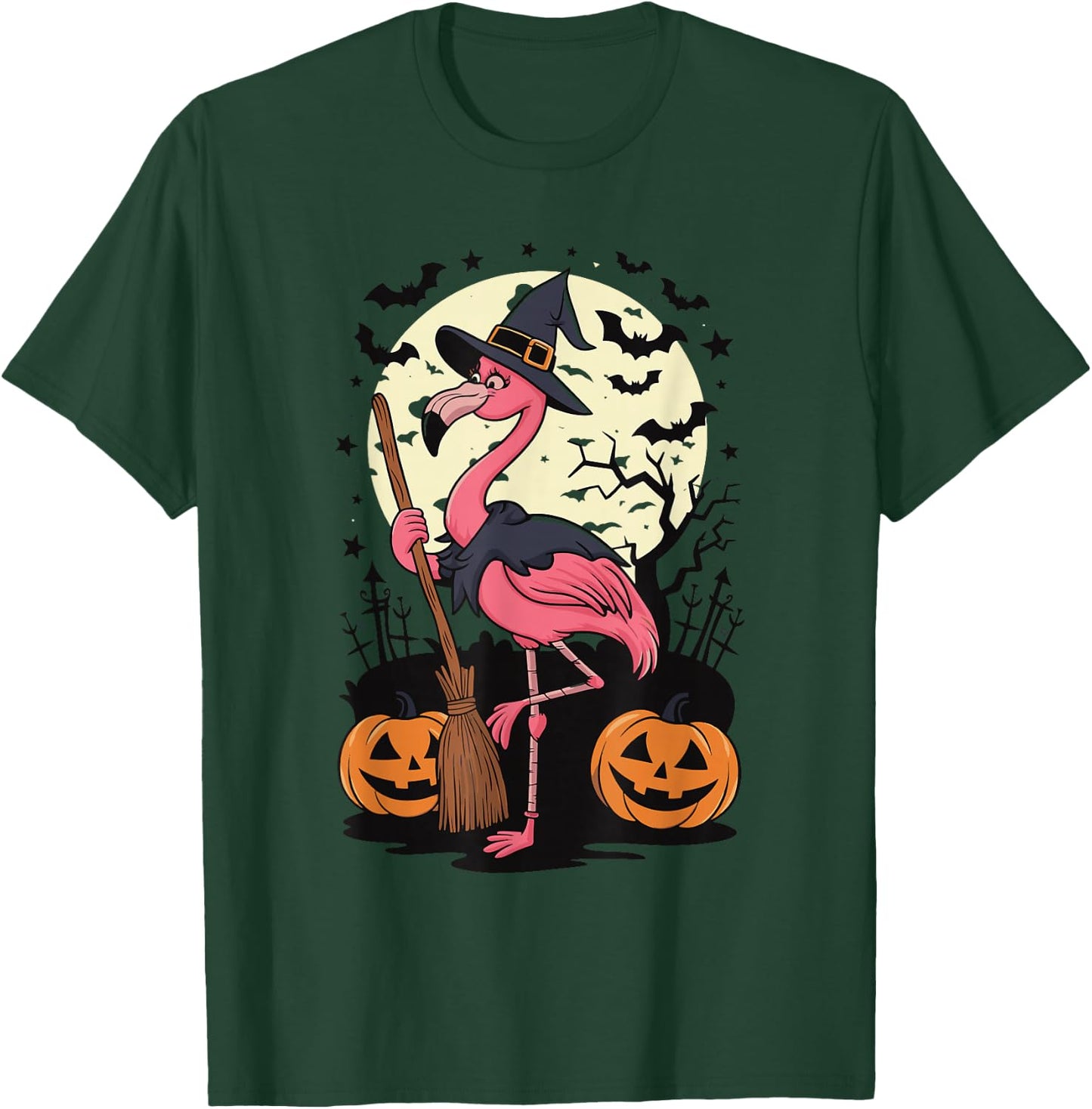 Flamingo Witch T-Shirt - T-Shirt | Forest