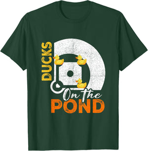Ducks on the Pond Baseball Field Softball Saying Graphic T-Shirt - T-Shirt | Forest