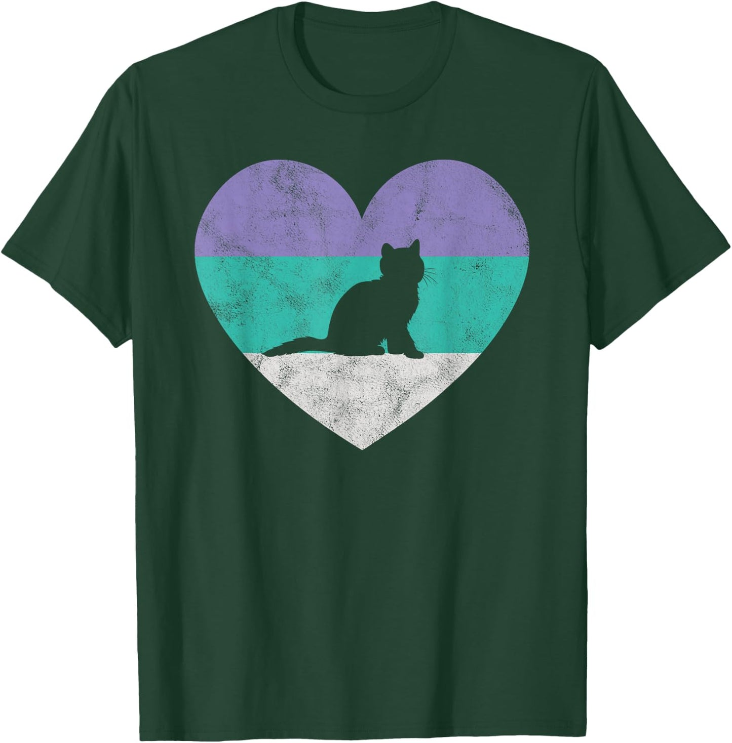 Kitten Gift & Girls Retro Cute T-Shirt - T-Shirt | Forest