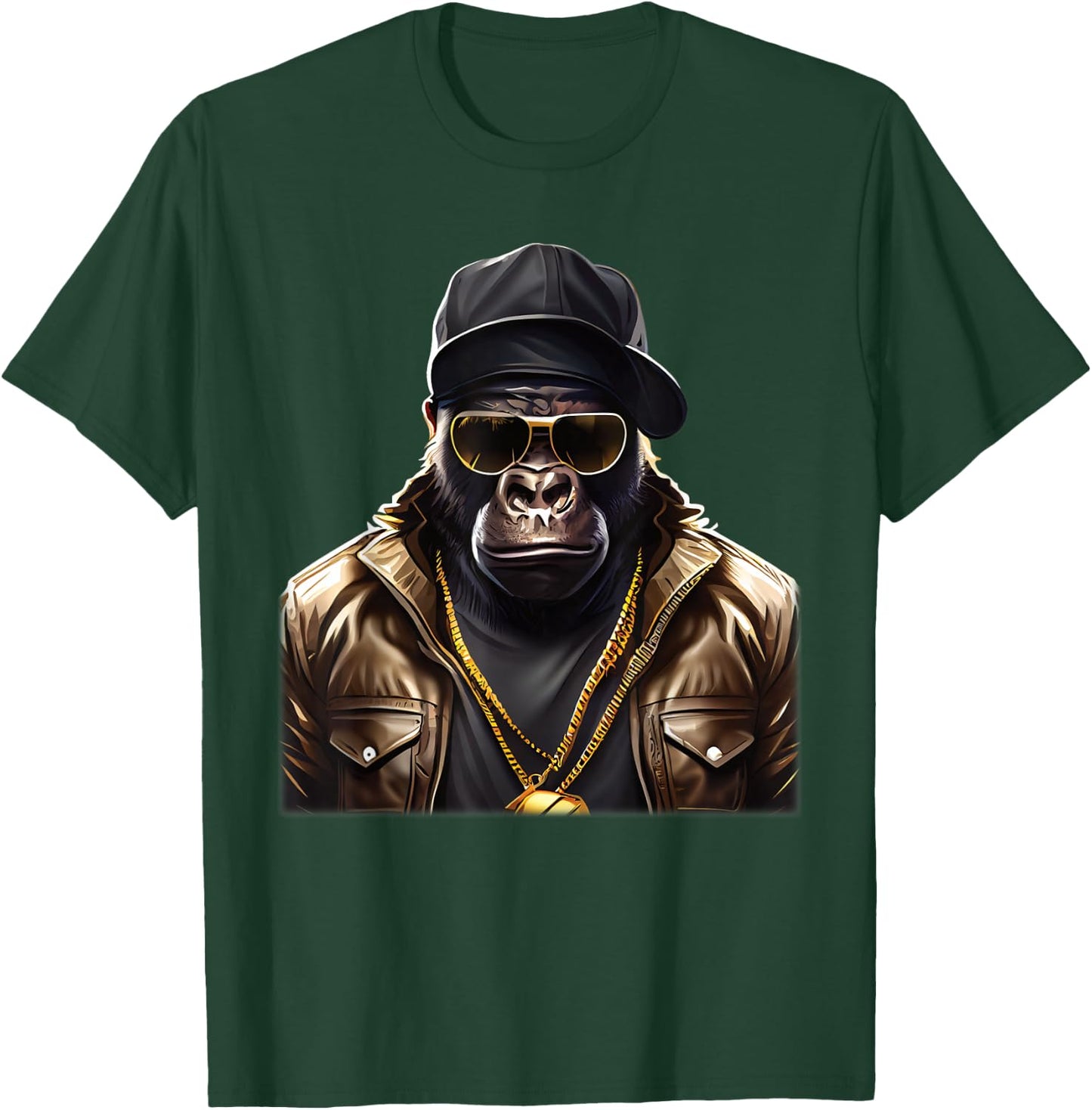 Gangster Hip Hop Gorilla , black T-Shirt - T-Shirt | Forest