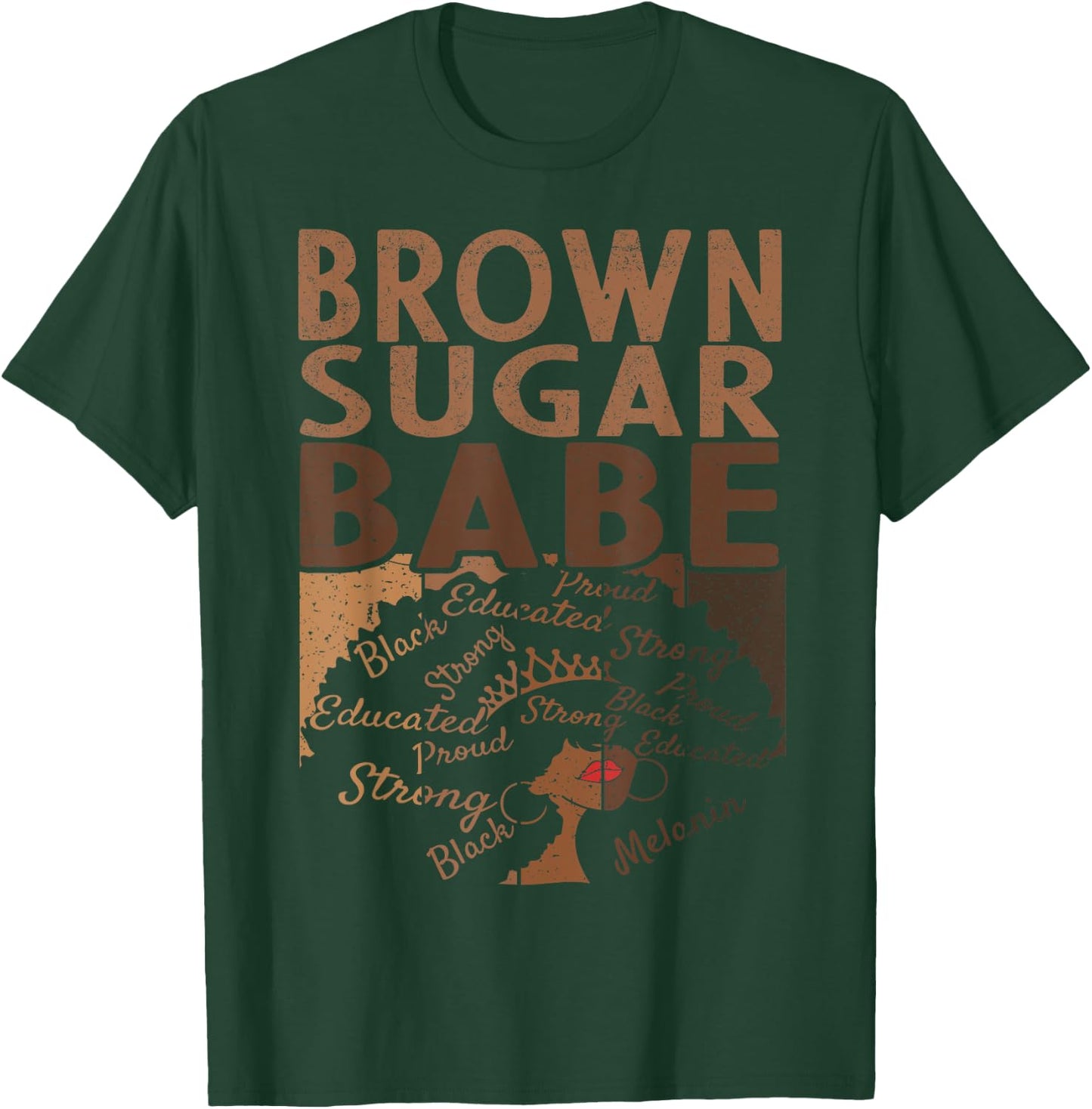 Brown Sugar Babe Black Pride Shirts Melanin T-Shirt - T-Shirt | Forest
