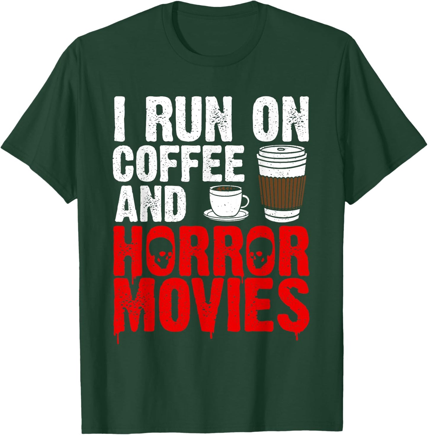 Funny Horror Movie Art Women Coffee Horror Movies T-Shirt - T-Shirt | Forest