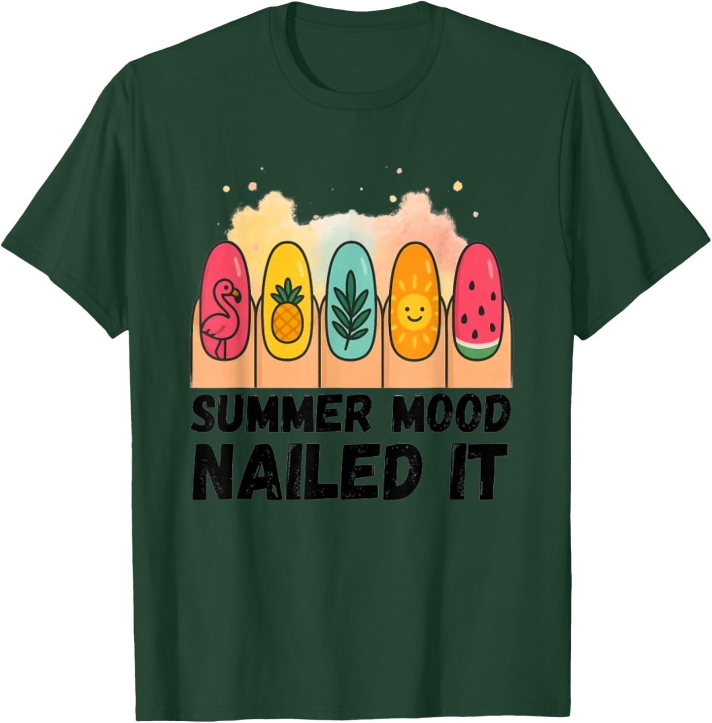 Summer Mood Nailed It Fun Nail Art T-Shirt - T-Shirt | Forest