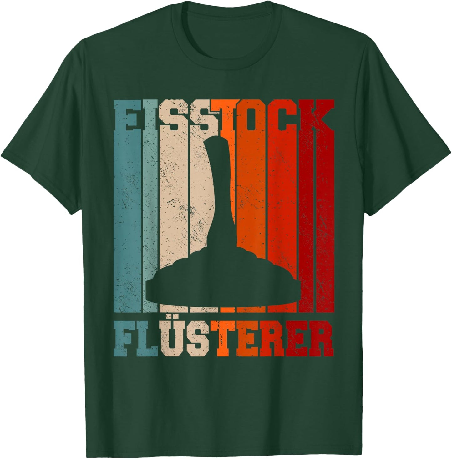 Eisstockschießen | Stick Shooters | Eisstock Whisperer , black T-Shirt - T-Shirt | Forest