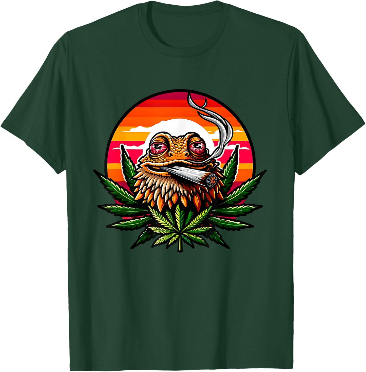 Bearded Dragon Marijuana Cannabis Beardie Reptile Pet Weed T-Shirt - T-Shirt | Forest