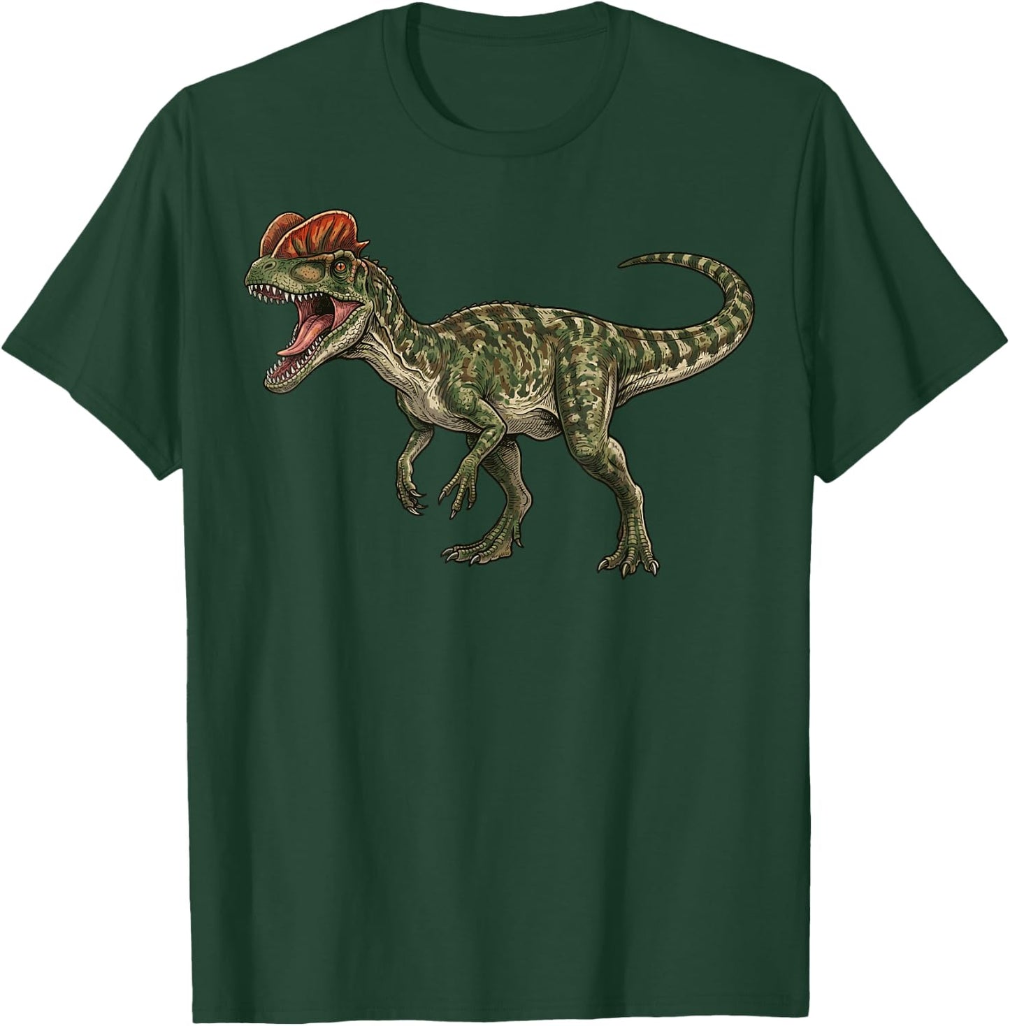 Dilophosaurus Illustration T-Shirt - T-Shirt | Forest