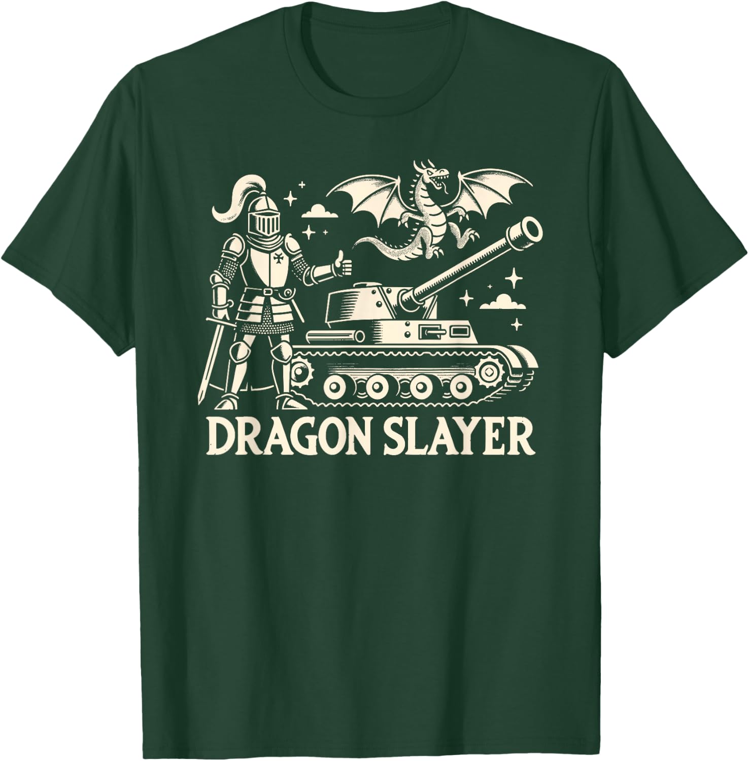 Dragon Slayer Knight Ren Faire LARP, Renaissance Festival T-Shirt - T-Shirt | Forest