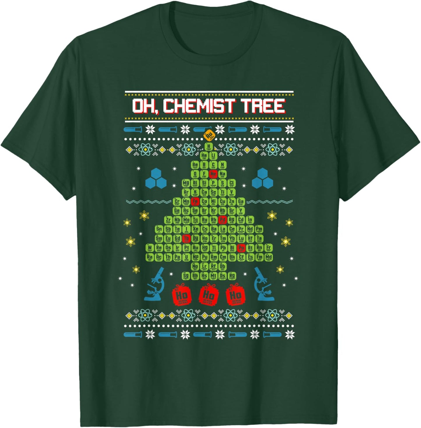 Oh, Chemist Tree - Chemistry Tree Christmas Science T-Shirt - T-Shirt | Forest
