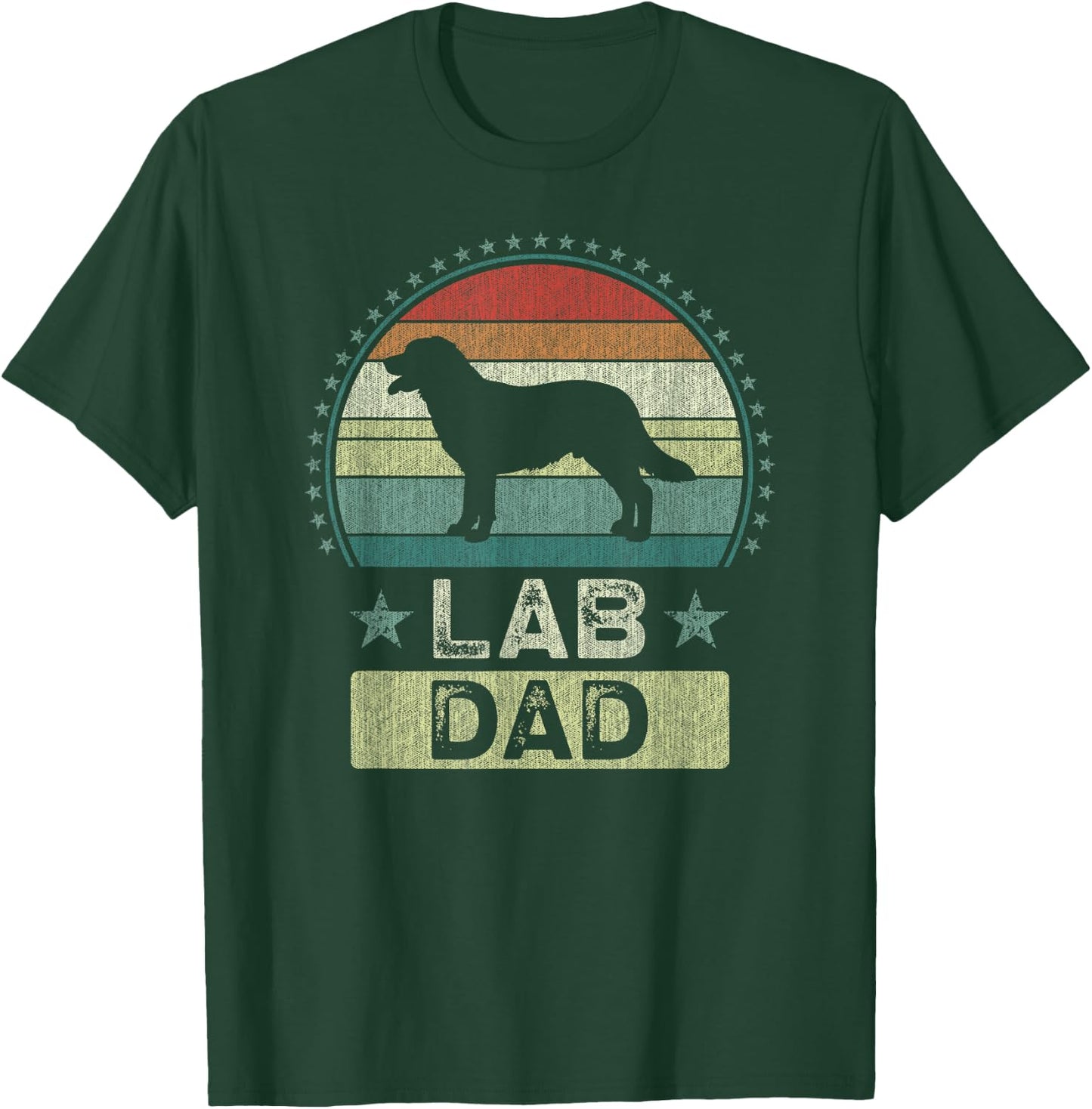 Lab Dad, Father's Day, Labrador Retriever Father T-Shirt - T-Shirt | Forest