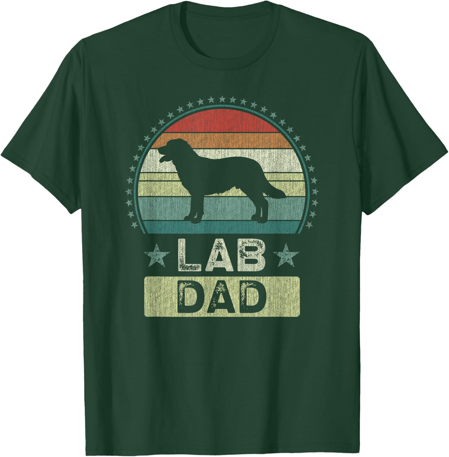 Lab Dad, Father's Day, Labrador Retriever Father T-Shirt - T-Shirt | Forest